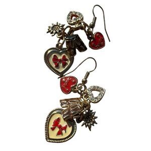 Oktoberfest Charm Earrings - Lederhosen, Heart & Spatzl Accents